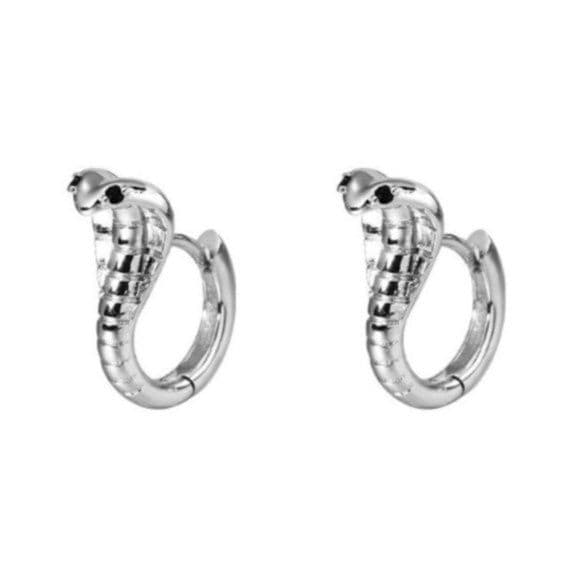 メンズピアス コブラデザイン フープピアス