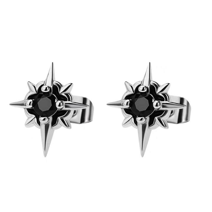 メンズピアス 六芒星スパイクピアス