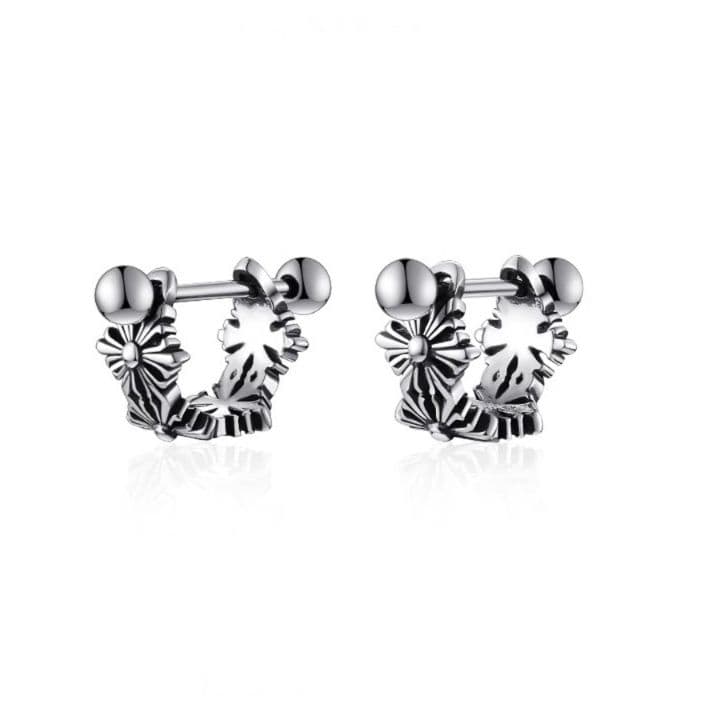 メンズピアス 十字紋章デザインピアス