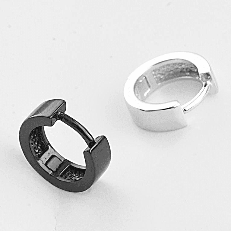 メンズピアス シンプル輪型フープピアス