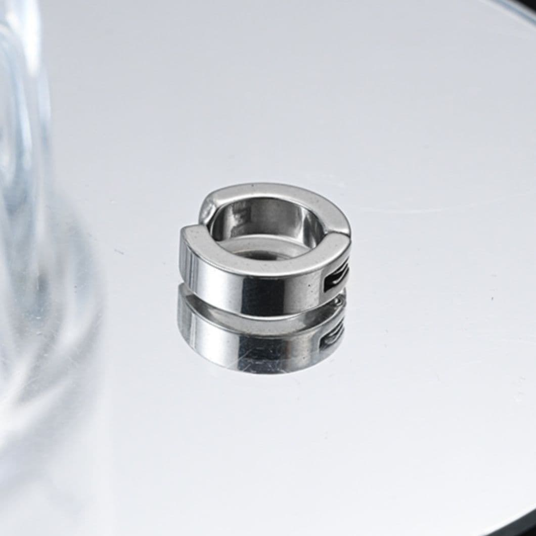 メンズピアス シンプルフープピアス