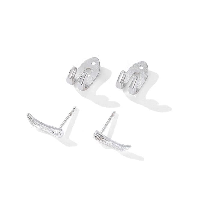 メンズピアス シンプル二重フック ジュエリーピアス