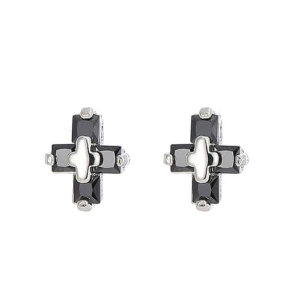 メンズピアス クロス型キュービック ピアス