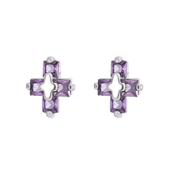 メンズピアス クロス型キュービック ピアス