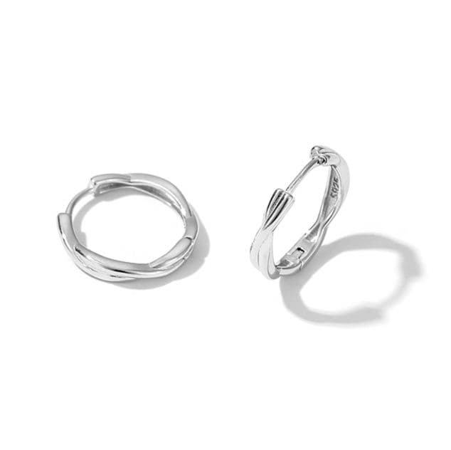 メンズピアス シンプル曲線フープピアス