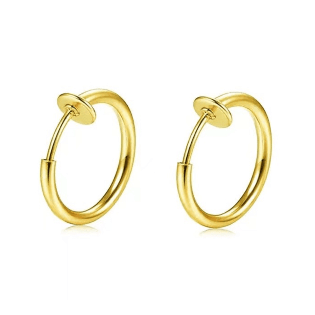 メンズピアス マグネット式 シンプルフープピアス