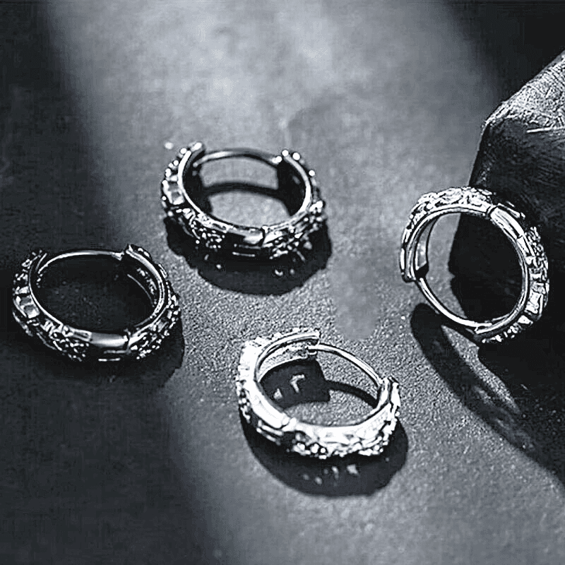 メンズピアス アシンメトリー フープピアス