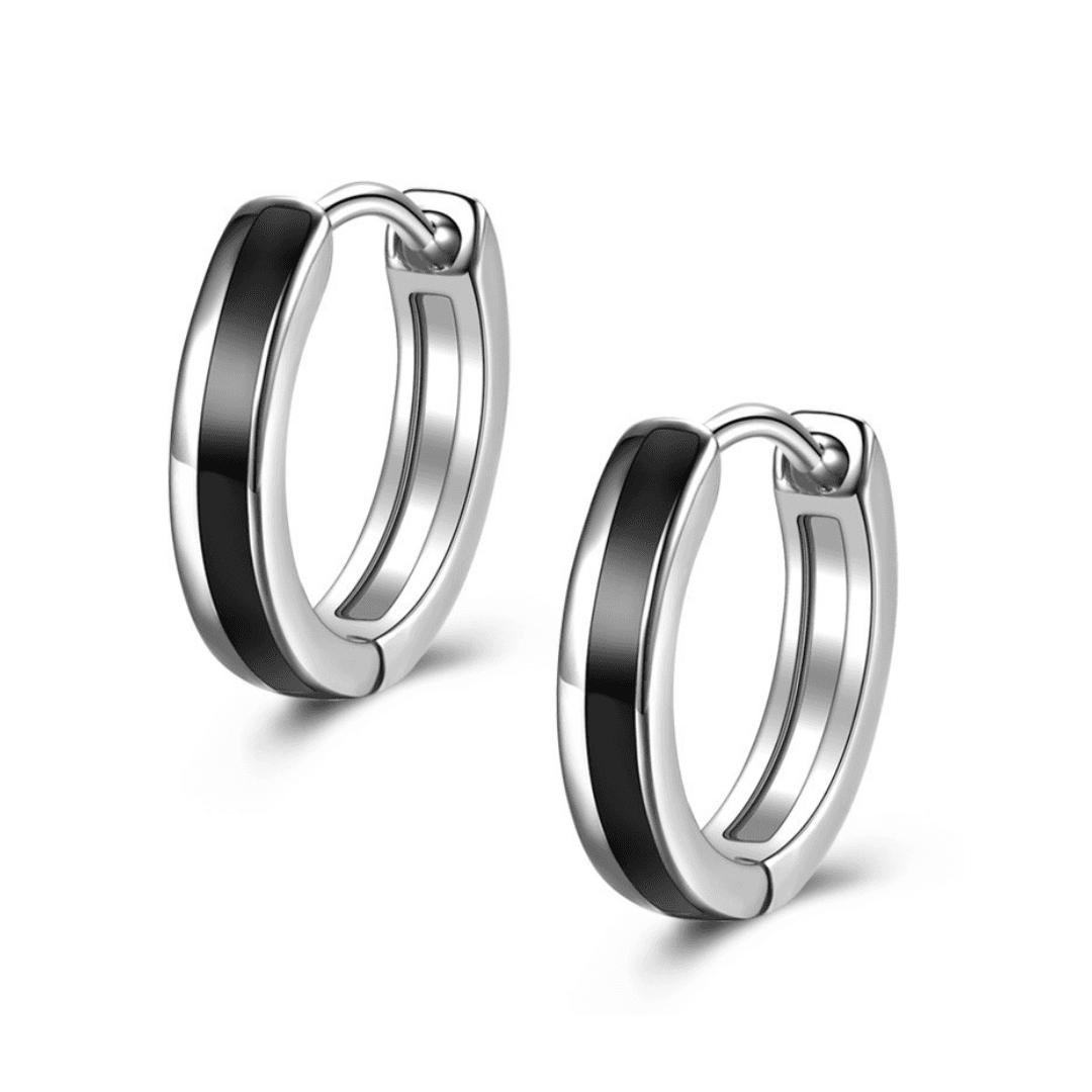メンズピアス シンプル細身フープピアス
