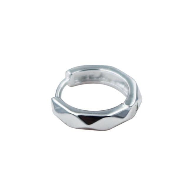 メンズピアス 波模様シンプルフープピアス