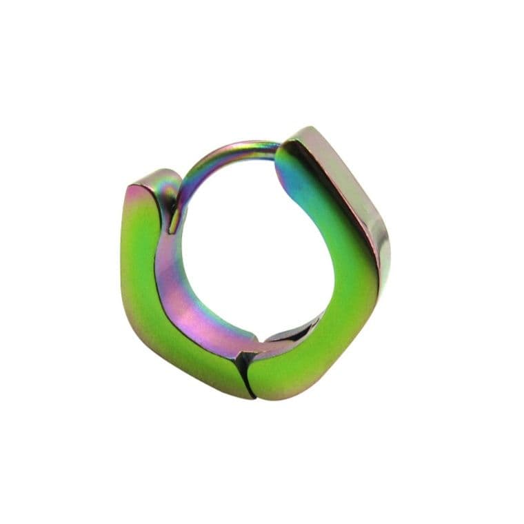メンズピアス シンプル幾何学デザインフープピアス