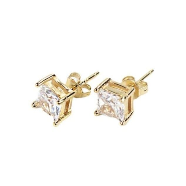 メンズピアス シンプル四角形 スタッドピアス