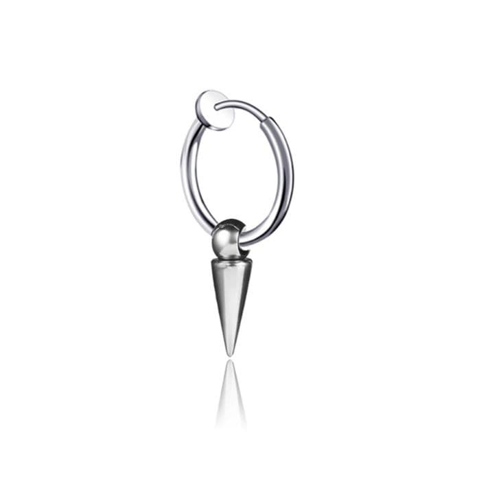 メンズピアス 鋭角スパイクフープピアス
