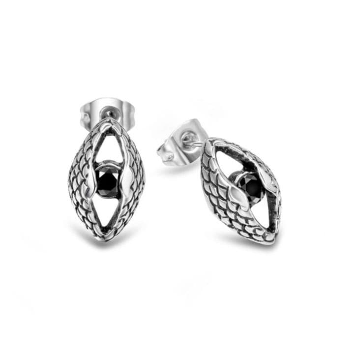 メンズピアス 蛇目デザインスタッドピアス