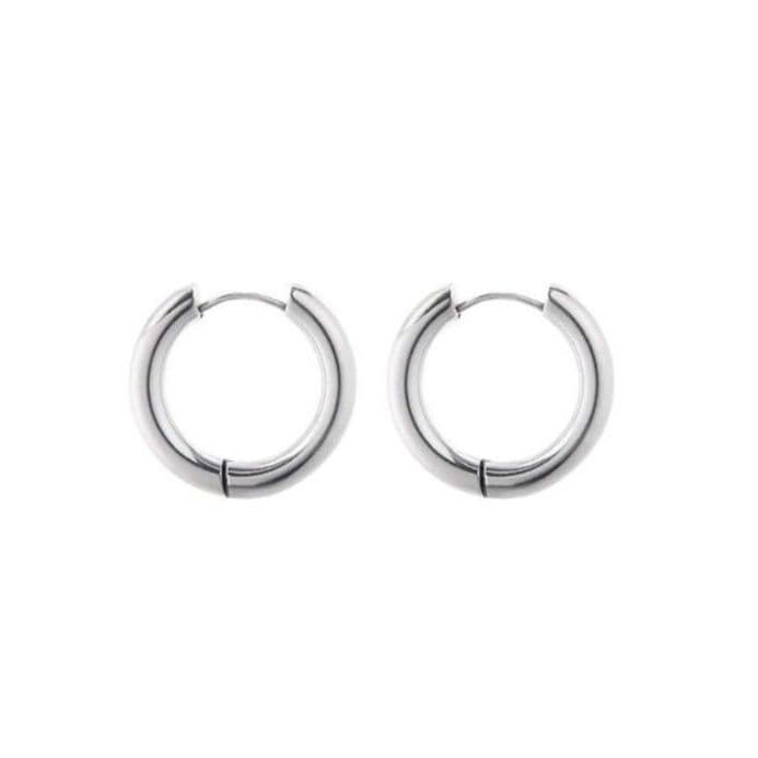 メンズピアス クールラウンドフープピアス