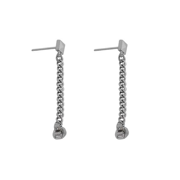 メンズピアス シンプル煌めき ロング ストーンピアス