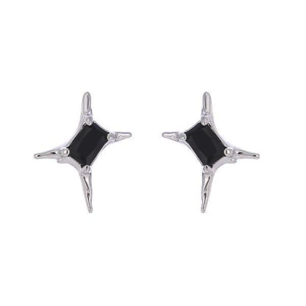 メンズピアス 星形クリスタルスタッドピアス