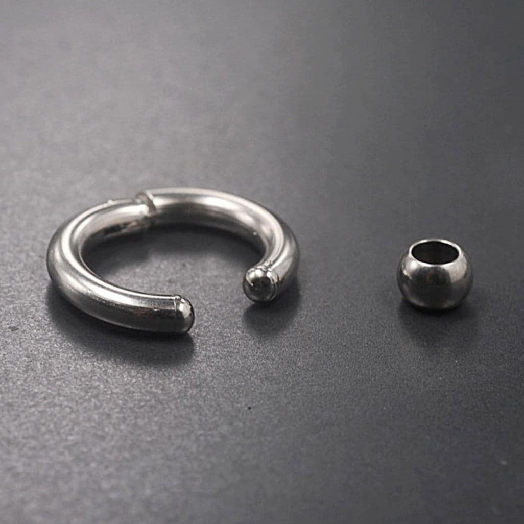 メンズピアス リングピアス シンプル輪郭ピアス