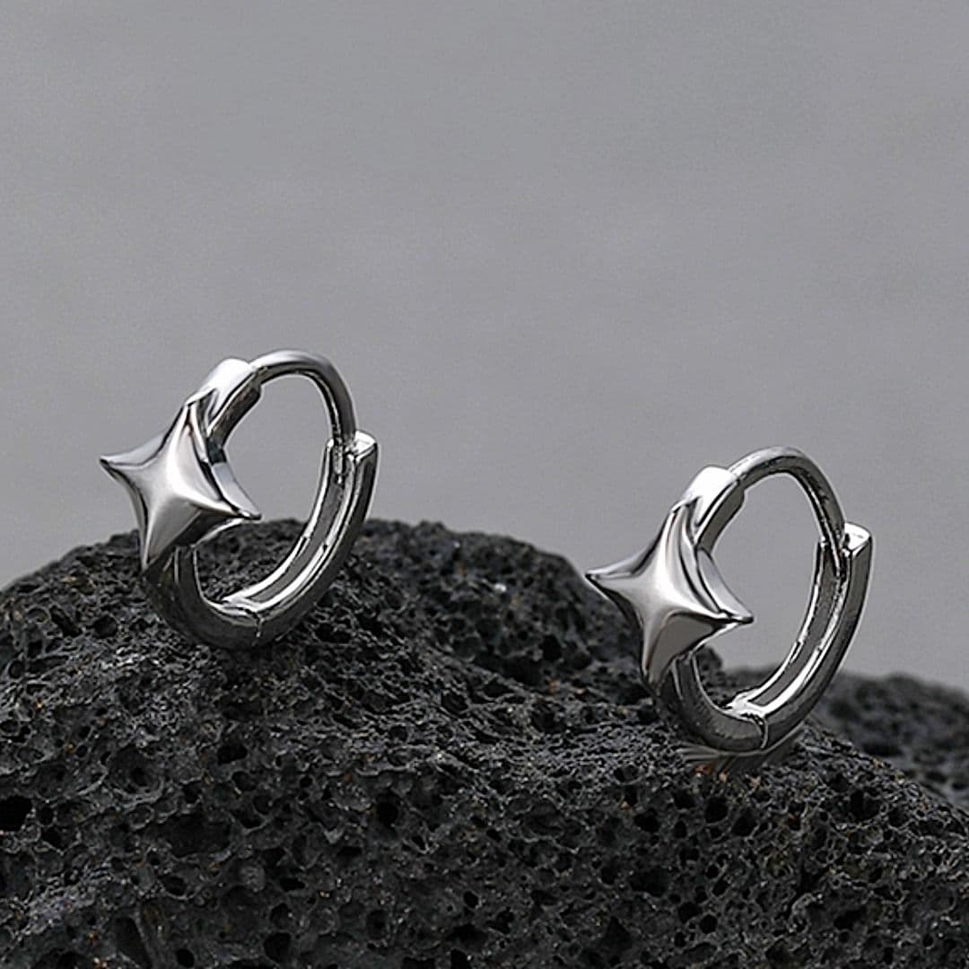 メンズピアス メンズピアス 星光輝く極小スタッドピアス