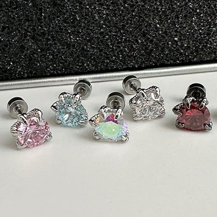 メンズピアス メンズピアス 上質な方形スタッドピアス