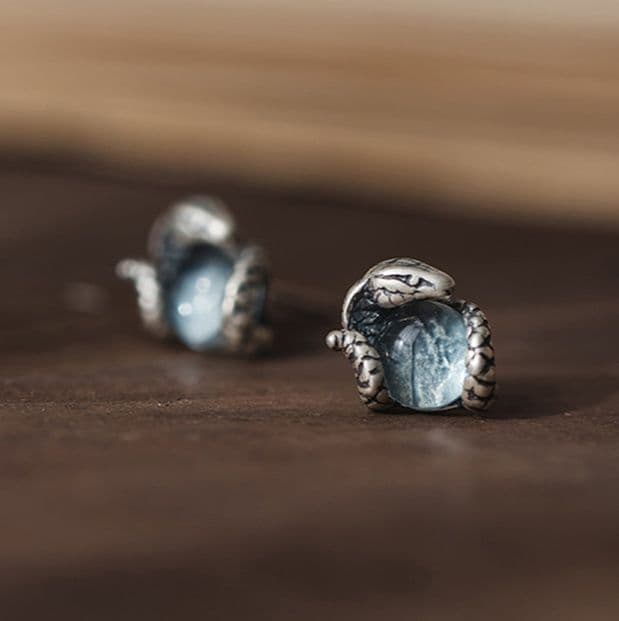 メンズピアス メンズピアス 神秘の蛇石抱きピアス