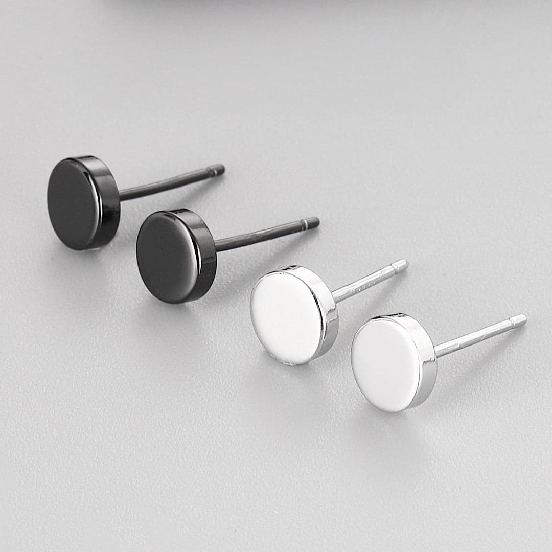 メンズピアス 丸型サークルスタッドピアス