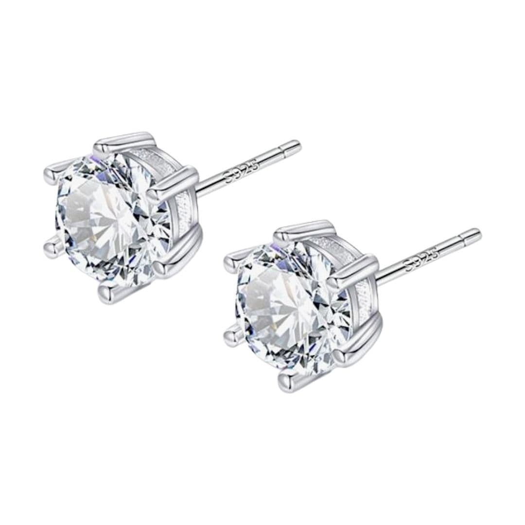 メンズピアス 六角台座輝石ピアス
