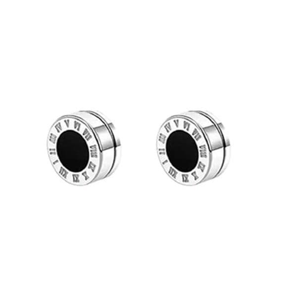 メンズピアス ローマ数字 円形マグネットピアス