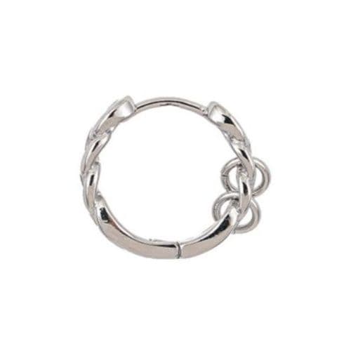 メンズピアス チェーンデザインフープピアス