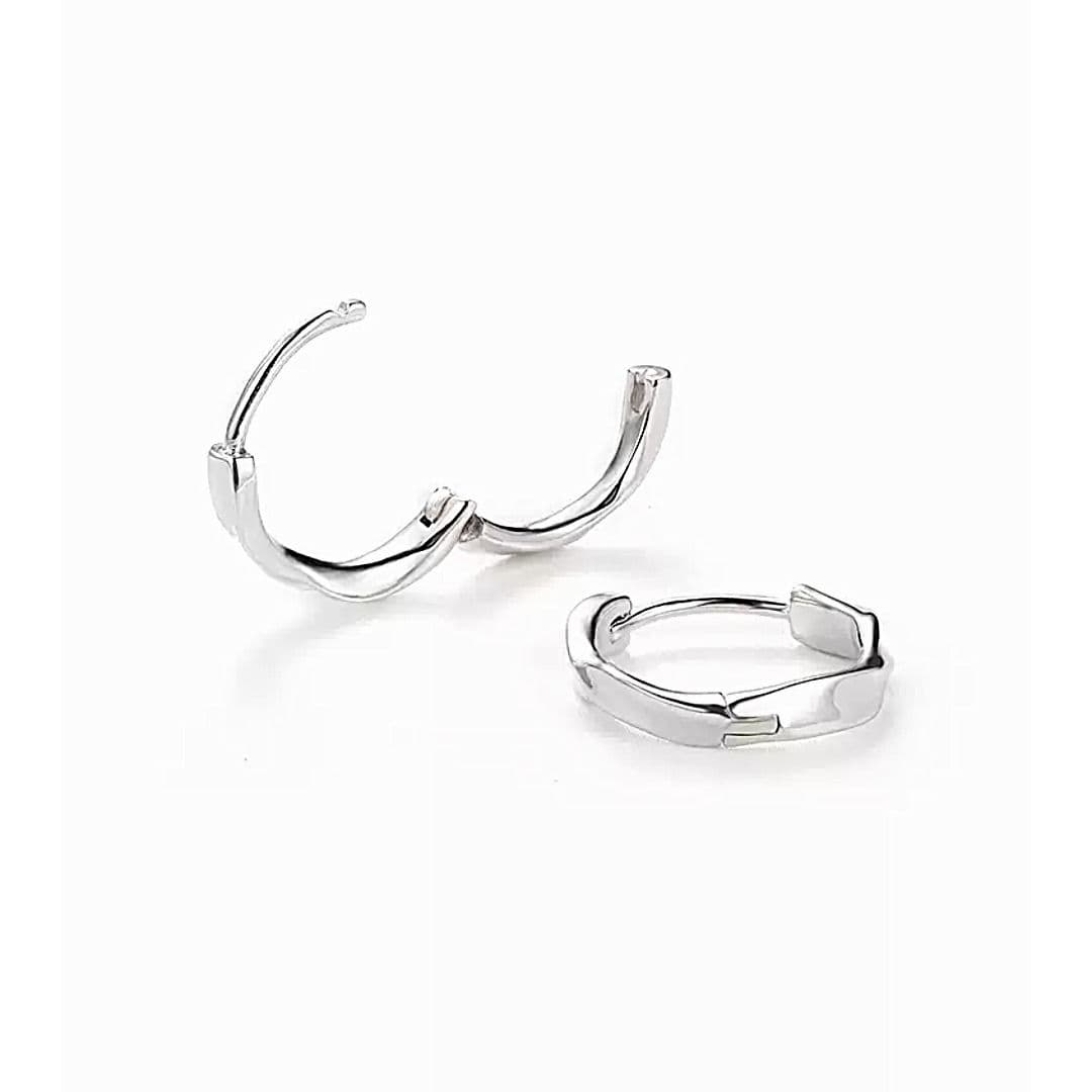 メンズピアス メンズピアス 捻れフープ 片耳ピアス