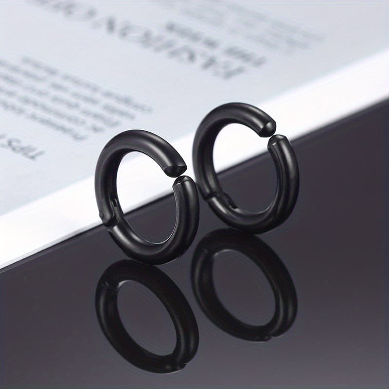 メンズピアス シンプル輪型チタンピアス