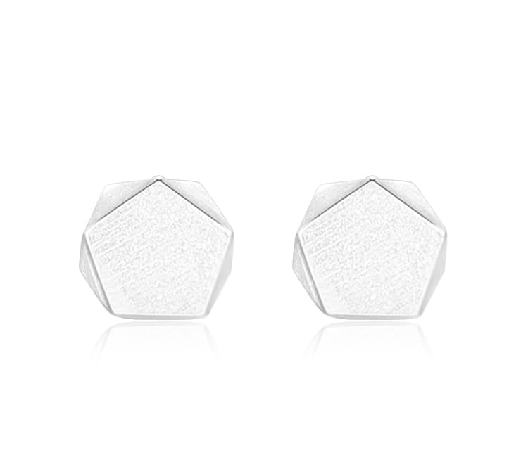 メンズピアス 多角形シンプルスタッドピアス