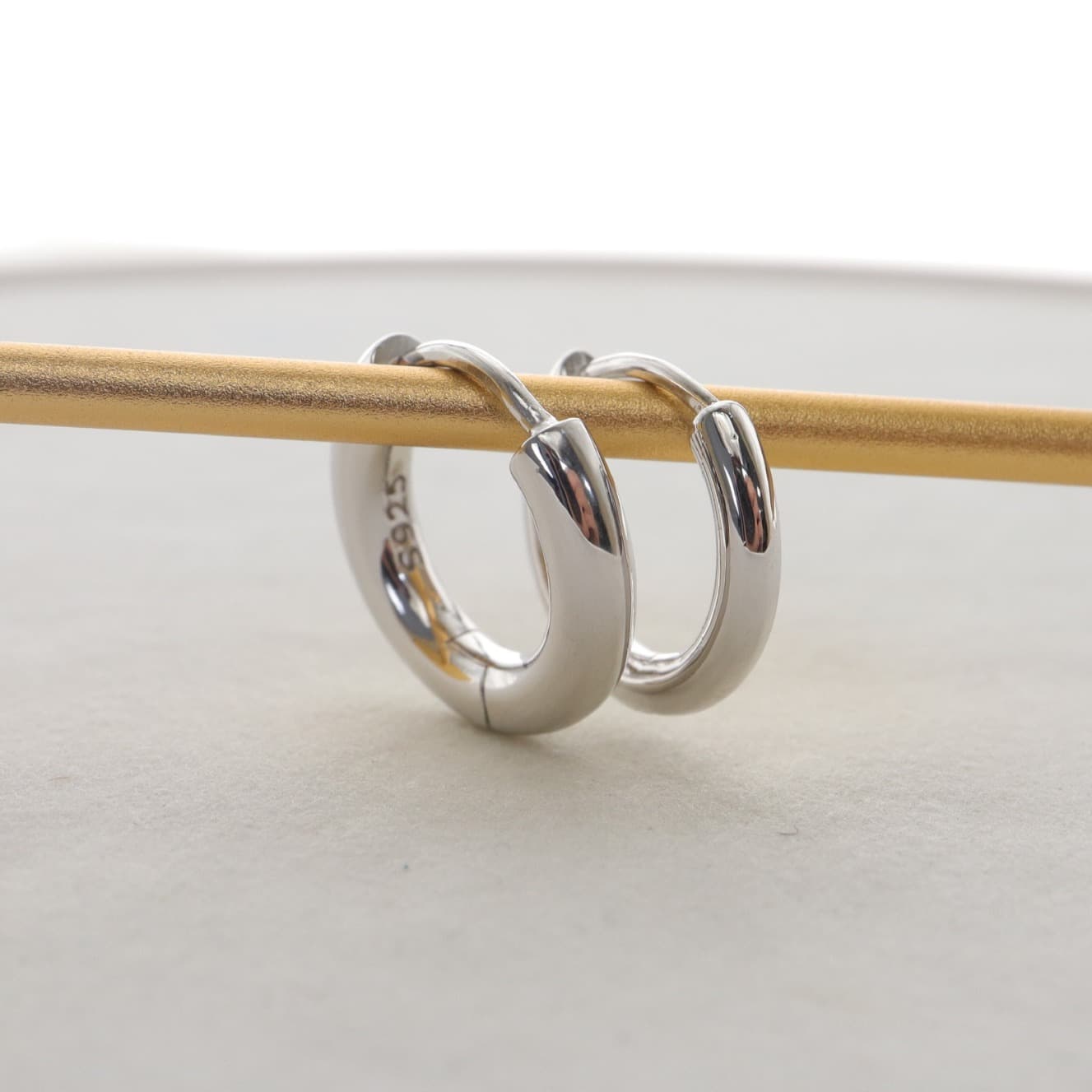 メンズピアス シンプル輪型フープピアス