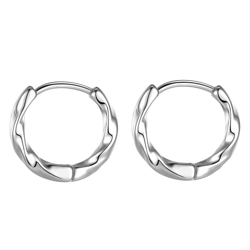 メンズピアス ねじれフープピアス