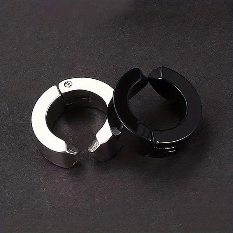 メンズピアス シンプル輪型チタンピアス