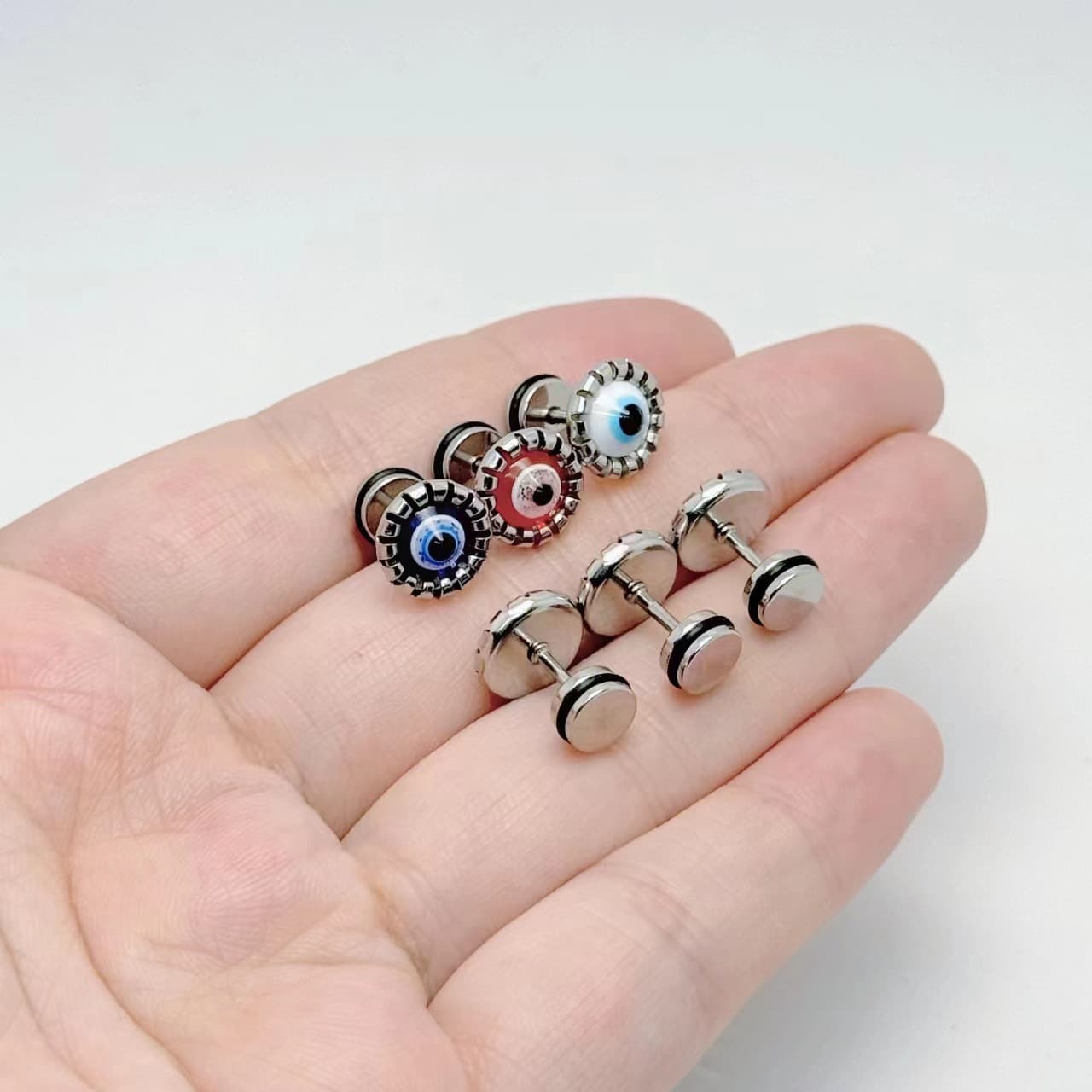 メンズピアス 眼球ギアデザイン ピアス