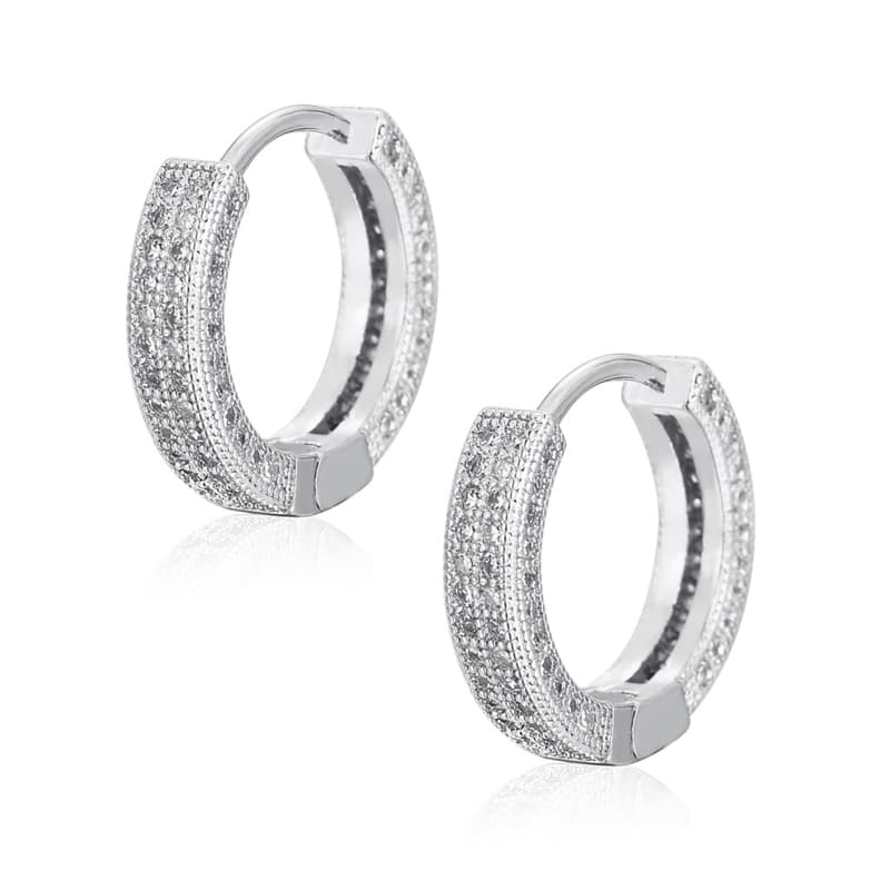 メンズピアス 上品な輝き フープピアス