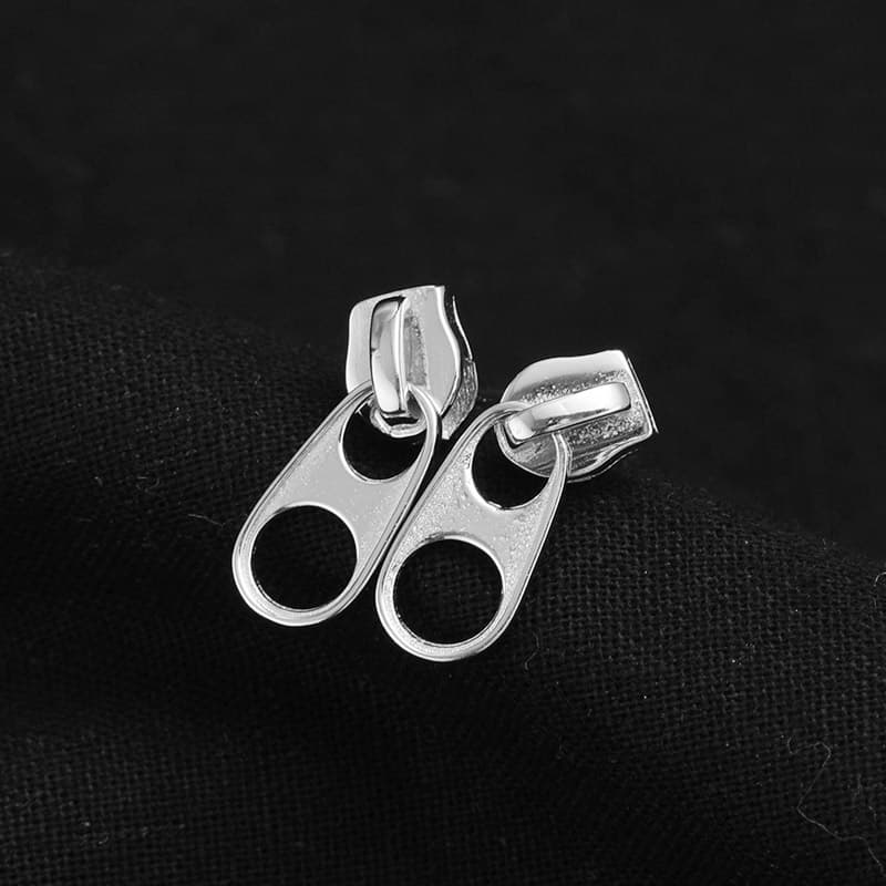 メンズピアス ジッパーデザインスタッドピアス