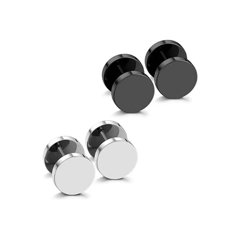 メンズピアス シンプル円形フェイクピアス