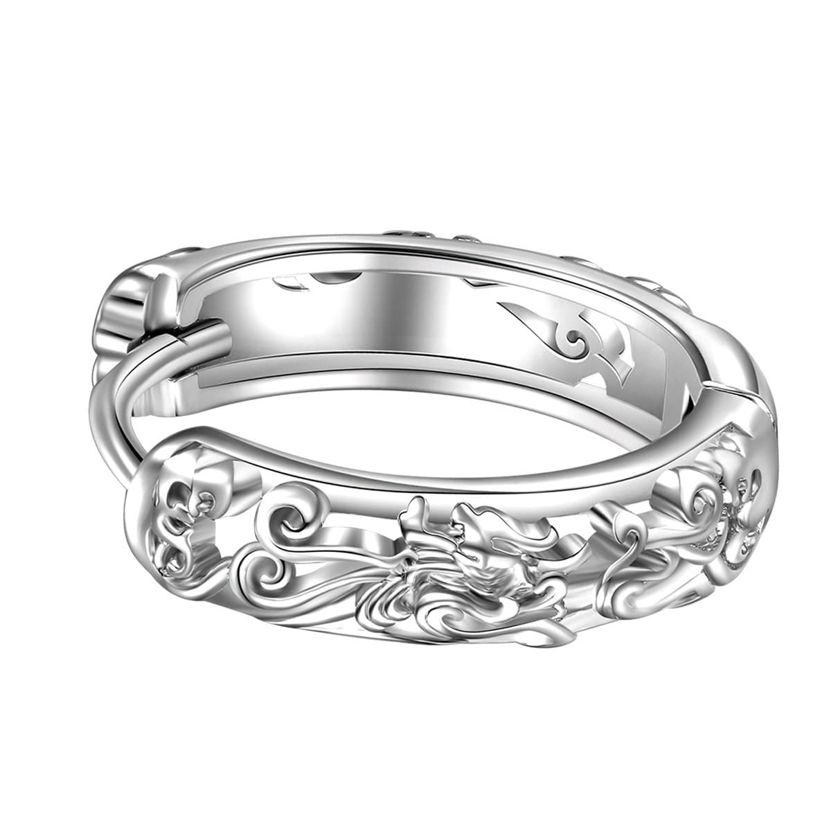 メンズピアス 唐草模様 リング型 フープピアス