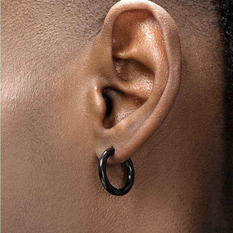 メンズピアス シンプル フープ ピアス