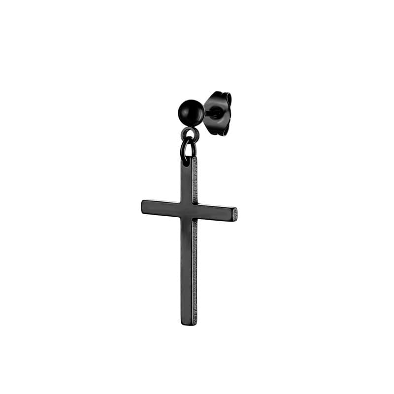 メンズピアス クロス型ゆらゆらピアス