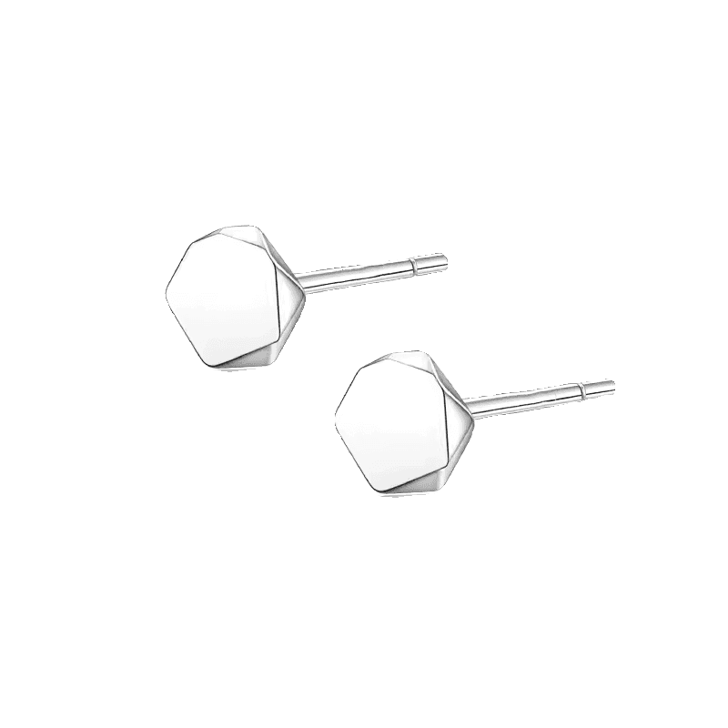 メンズピアス 五角形ミニマルスタッドピアス