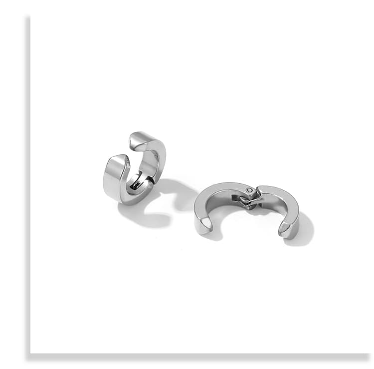 メンズピアス シンプル フープピアス 両耳用