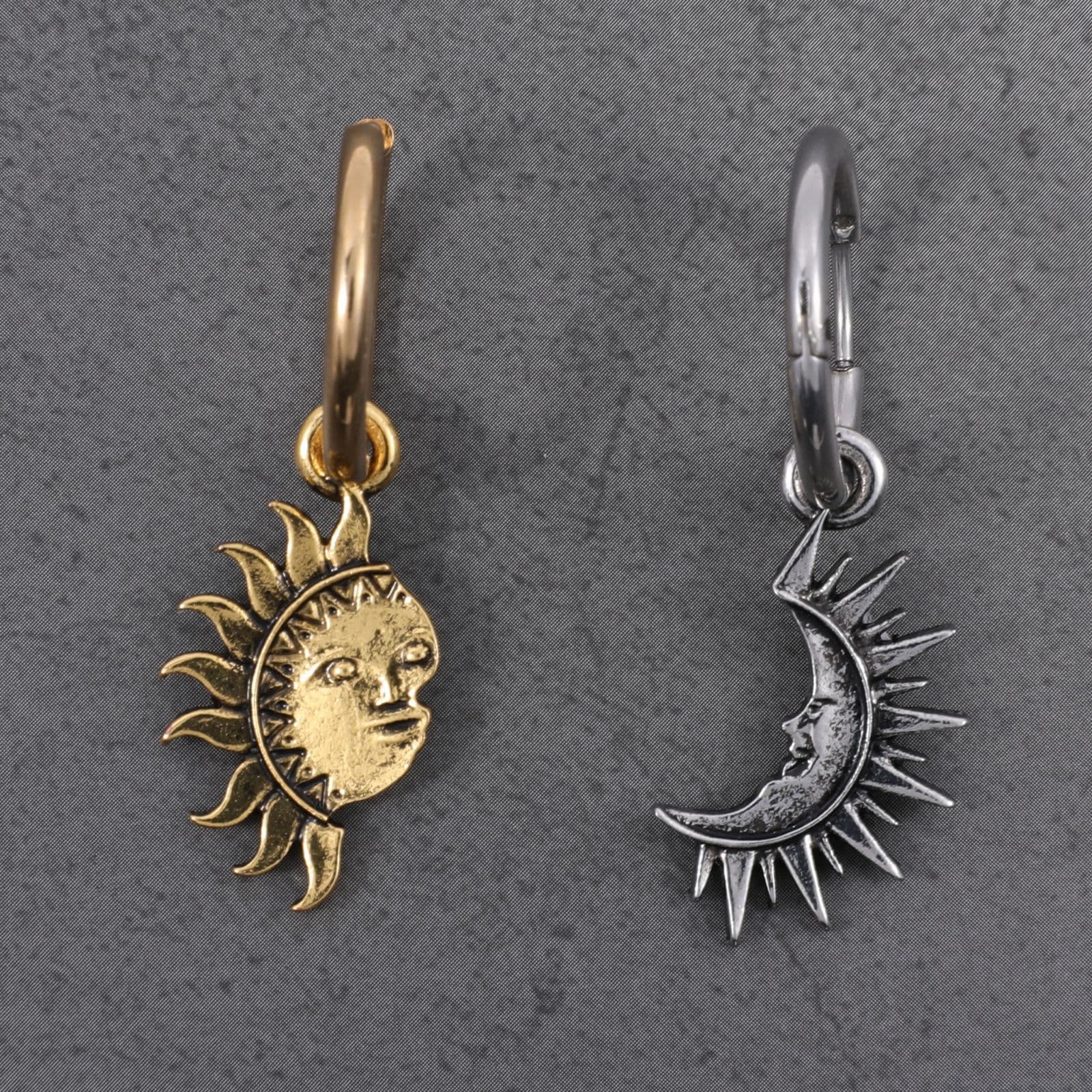 メンズピアス 太陽と月の神秘ペアピアス