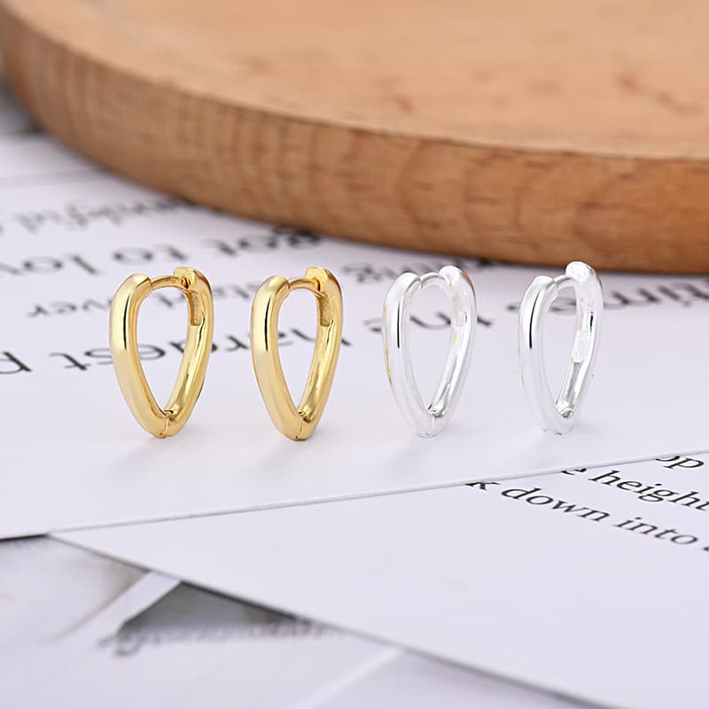 メンズピアス 幾何学デザイン ドロップピアス