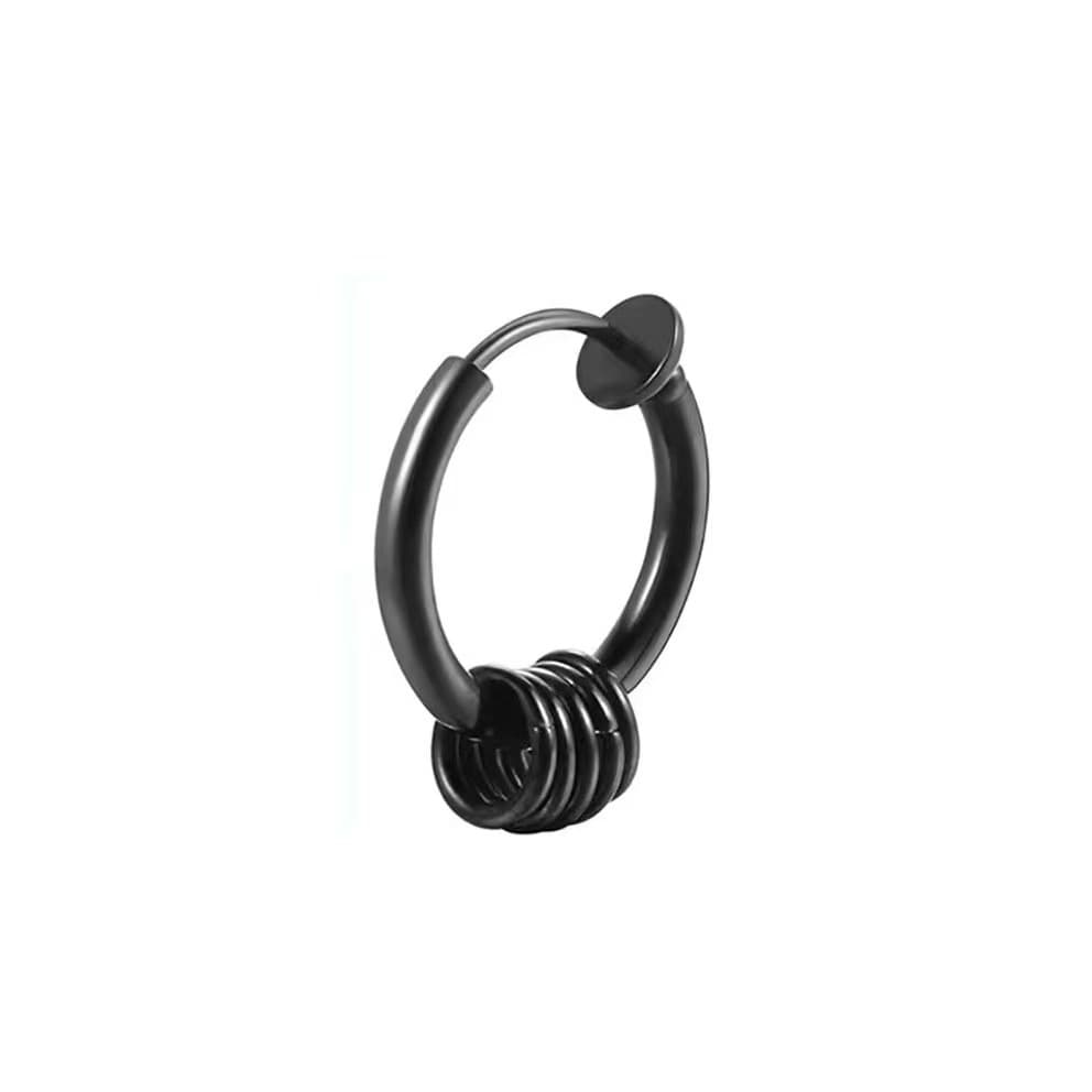 メンズピアス リングスパイラルイヤリング ノンホール