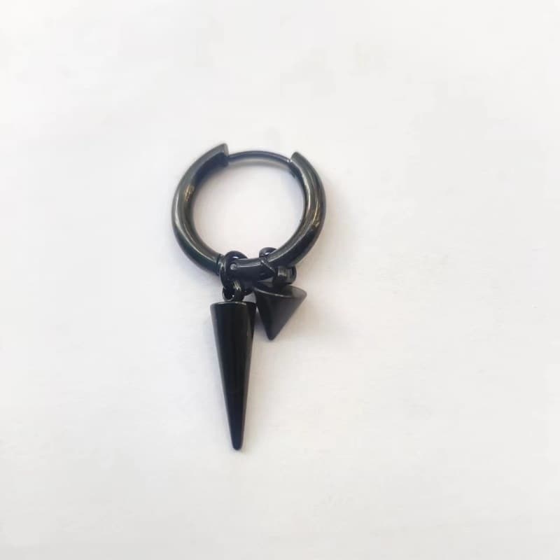 メンズピアス 円錐モチーフ アシンメトリー フープピアス