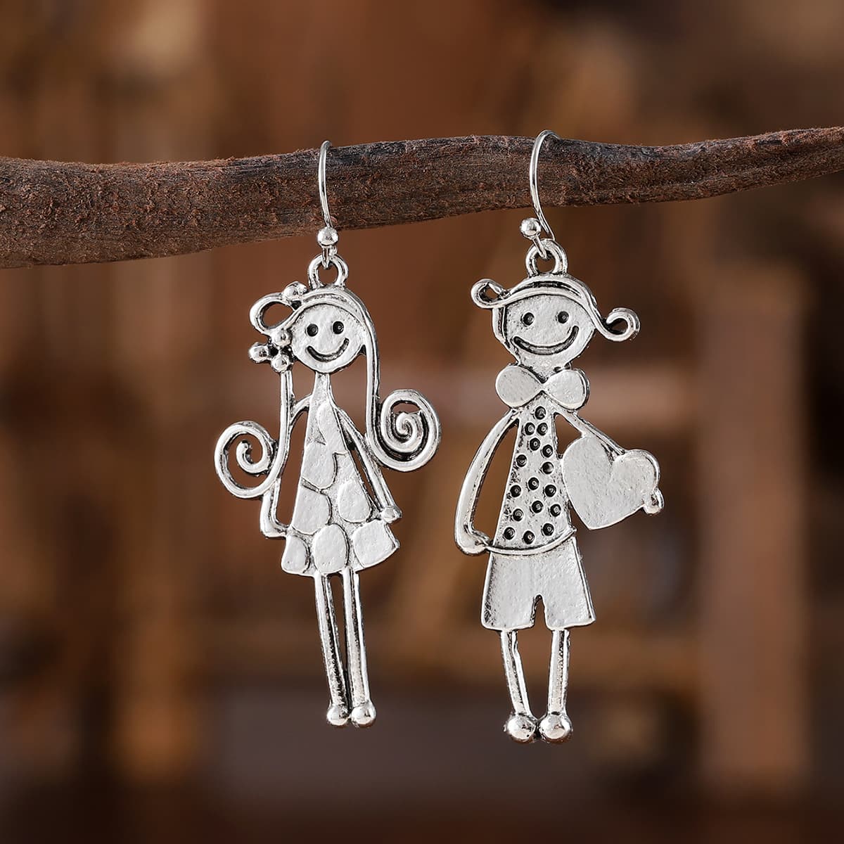 メンズピアス ペアスマイル人形ピアス