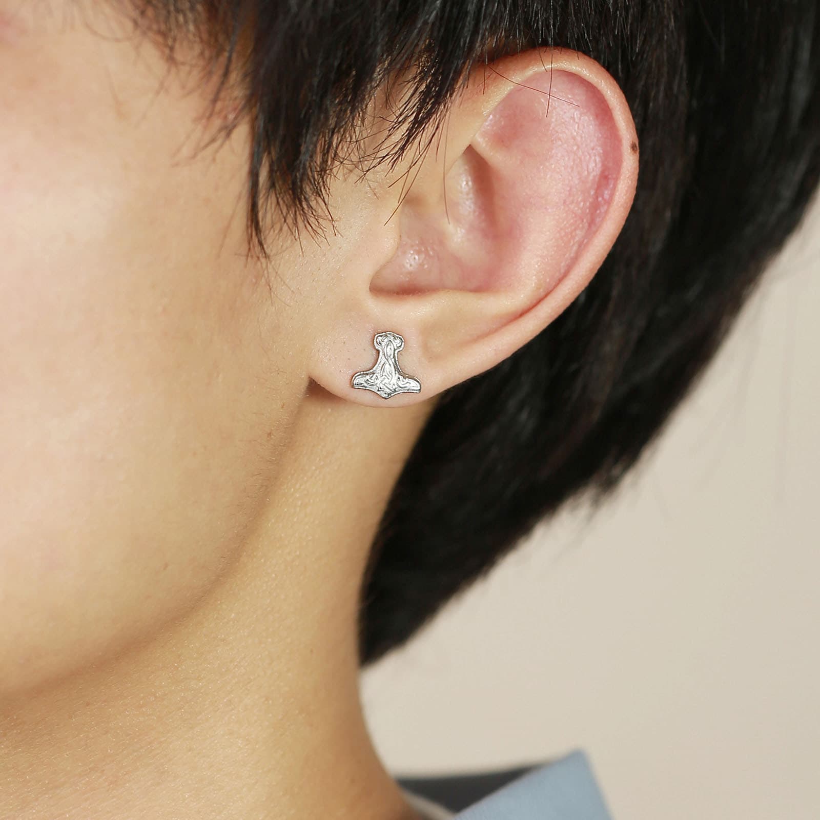 メンズピアス 北欧デザイン トールハンマーピアス