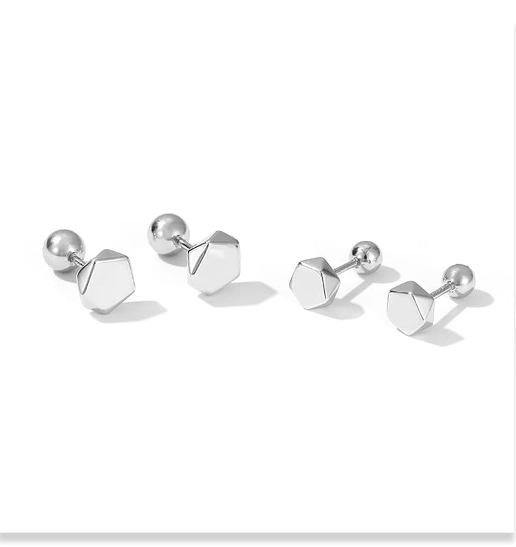 メンズピアス メンズピアス 六角形 幾何学ピアス